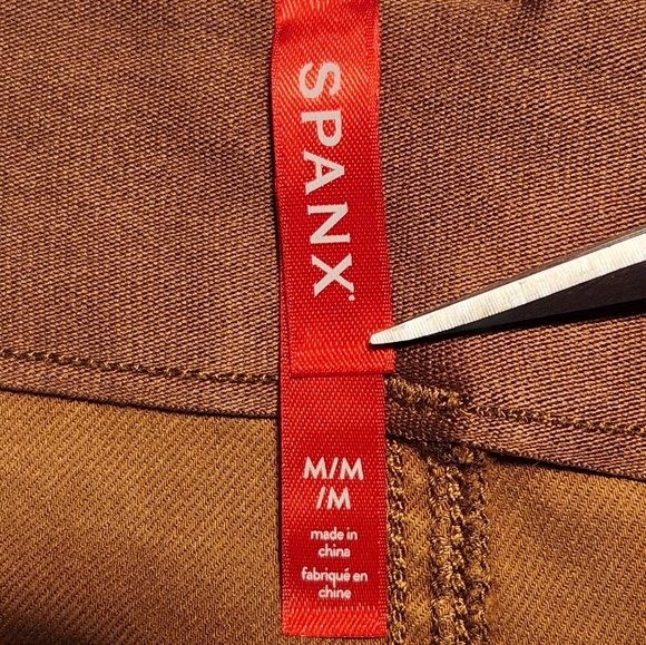 Spanx Honey Glow Stretch Twill Ankle Cargo Pants Size M Jeggings - Picture 8 of 11